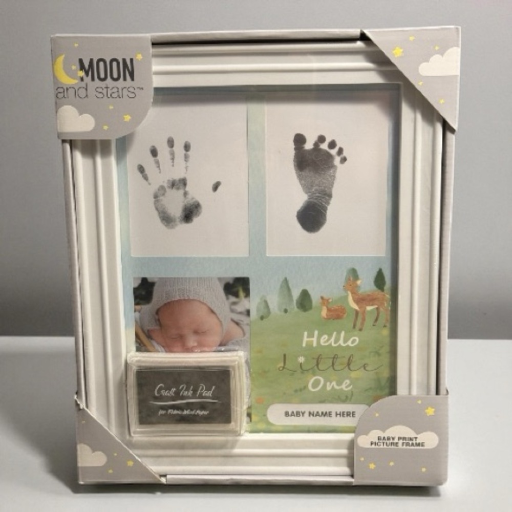 Baby Handprint and Footprint Frame - White